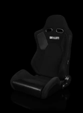 Braum Racing Advan Series Sport Seats (Pair) - Black Cloth                                     - BRR2-BKBS - Image 5