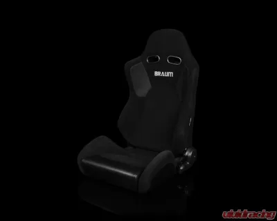 Braum Racing Advan Series Sport Seats (Pair) - Black Cloth - BRR2-BKBS