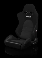 Braum Racing Advan Series Sport Seats (Pair) - Black Jacquard w/ Black Stitching                                     - BRR2-BKGY - Image 5