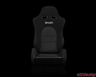 Braum Racing Advan Series Sport Seats (Pair) - Black Jacquard w/ Black Stitching - BRR2-BKGY