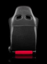 Braum Racing Advan Series Sport Seats (Pair) - Black Leatherette w/ Red Fabric Insert                                     - BRR2-BKRD - Image 4