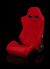 Braum Racing Advan Series Sport Seats (Pair) - Red Jacquard w/ Black Stitching                                     - BRR2-RJBS - Image 5