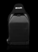 Braum Racing Viper-X Series Sport Seats (Pair) - Black Jacquard w/ White Piping                                     - BRR3-BFWP3 - Image 4