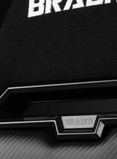Braum Racing Viper-X Series Sport Seats (Pair) - Black Jacquard w/ White Piping                                     - BRR3-BFWP3 - Image 6
