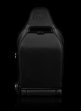 Braum Racing Viper-X Series Sport Seats (Pair) - Black Polo|Black Leatherette w/ Grey Stitching                                     - BRR3-BKBS3 - Image 4
