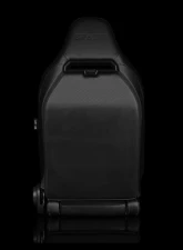 Braum Racing Viper-X Series Sport Seats (Pair) - Black Leatherette w/ Black Suede Inserts                                     - BRR3-BKGS3 - Image 4