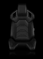 Braum Racing Alpha X Series Sport Seats (Pair) - Black Leatherette w/ Carbon Insert                                     - BRR5-BKBK - Image 2