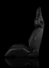 Braum Racing Alpha X Series Sport Seats (Pair) - Black Leatherette w/ Carbon Insert                                     - BRR5-BKBK - Image 3