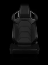 Braum Racing Alpha X Series Sport Seats (Pair) - Black Leatherette - Low Base Version                                     - BRR5-BKBS - Image 2