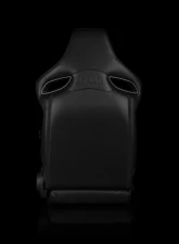 Braum Racing Orue Series Sport Seats (Pair) - Black Diamond Leatherette w/ White Trim                                     - BRR6-BDWS - Image 3