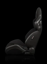 Braum Racing Orue-S Series Sport Reclinable Seats (Pair) - Black Leatherette|Grey Plaid                                     - BRR6S-GYPF - Image 3