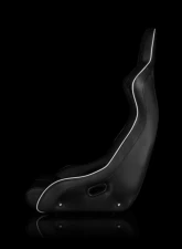 Braum Racing Venom-X Series Fixed Back Bucket Seat (Each) - Black Diamond Leatherette w/ White Trim                                     - BRR7-BDWS - Image 3