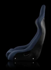 Braum Racing Venom-R Series Fixed Back Bucket Seat (Each) - Blue Cloth|Carbon Fiber                                     - BRR7-BUFB - Image 3