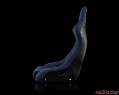 Braum Racing Venom-R Series Fixed Back Bucket Seat (Each) - Blue Cloth|Carbon Fiber - BRR7-BUFB