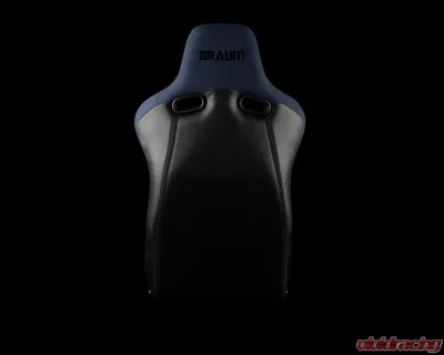 Braum Racing Venom-R Series Fixed Back Bucket Seat (Each) - Blue Cloth|Carbon Fiber - BRR7-BUFB