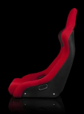 Braum Racing Venom-R Series Fixed Back Bucket Seat (Each) - Red Cloth|Carbon Fiber                                     - BRR7-RDFB - Image 3