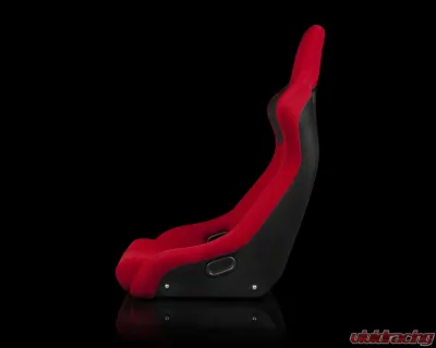 Braum Racing Venom-R Series Fixed Back Bucket Seat (Each) - Red Cloth|Carbon Fiber - BRR7-RDFB