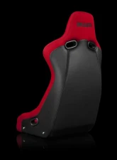 Braum Racing Venom-R Series Fixed Back Bucket Seat (Each) - Red Cloth|Carbon Fiber                                     - BRR7-RDFB - Image 4