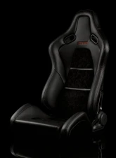 Braum Racing Falcon-S Composite FRP Reclining Seats (Pair) - Black Leatherette|Alcantara Inserts|CF Composite Honeycomb                                     - BRR9R-BACF - Image 4