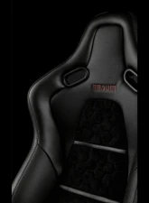 Braum Racing Falcon-S Composite FRP Reclining Seats (Pair) - Black Leatherette|Alcantara Inserts|CF Composite Honeycomb                                     - BRR9R-BACF - Image 3