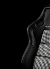 Braum Racing Falcon-S Composite FRP Reclining Seats (Pair) - Black Leatherette|Houndstooth Fabric|CF Composite Honeycomb                                     - BRR9R-BHCF - Image 4