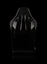 Braum Racing Falcon-S Composite FRP Reclining Seats (Pair) - Black Leatherette|Alcantara Inserts w/ Red Stitching                                     - BRR9R-BKRS - Image 4