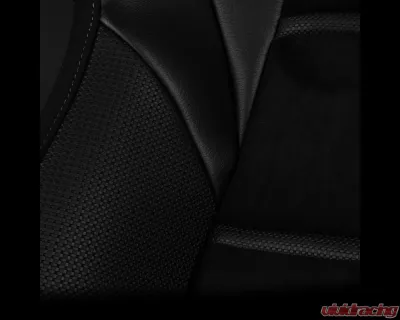 Braum Racing Falcon-S Composite FRP Reclining Seats (Pair) - Black Leatherette|Alcantara Inserts|Carbon Kevlar Composite - BRR9R-BSCK
