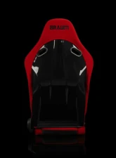 Braum Racing Falcon-S Composite FRP Reclining Seats (Pair) - Red Cloth w/ Black Stitching                                     - BRR9R-RDJQ - Image 3