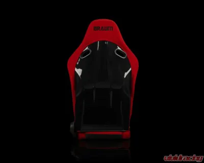 Braum Racing Falcon-S Composite FRP Reclining Seats (Pair) - Red Cloth w/ Black Stitching - BRR9R-RDJQ