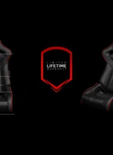 Braum Racing Elite-R Series Sport Seats (Pair) - Red Cloth w/ Black Trim                                     - BRR1R-RFBP - Image 5