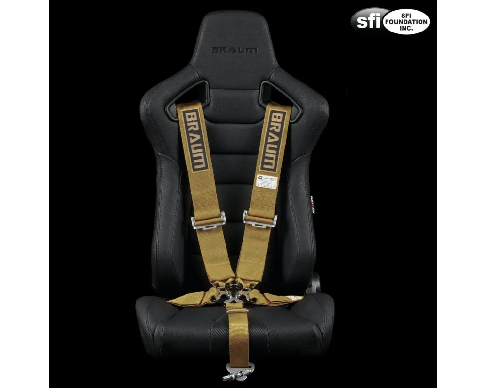 Braum Racing 3" Strap SFI 16.1 Certified Racing Harness 5PT Bronze - BRH-BZS5
