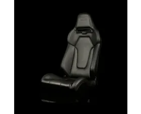 Braum Black Leatherette Viper X Fixed Back Bucket Seat