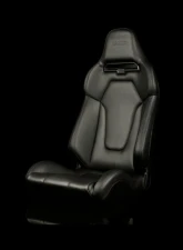 Braum Black Leatherette Viper X Fixed Back Bucket Seat                                     - BRR3-BKFB3 - Image 4