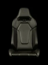 Braum Black Leatherette Viper X Fixed Back Bucket Seat                                     - BRR3-BKFB3 - Image 3