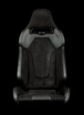 Braum Black Suede Viper X Fixed Back Bucket Seat                                     - BRR3-BSFB3 - Image 2