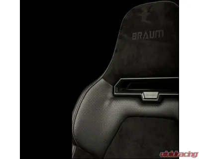 Braum Black Suede Viper X Fixed Back Bucket Seat - BRR3-BSFB3