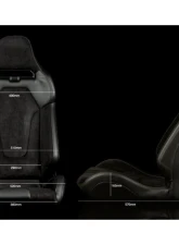 Braum Black Suede Viper X Fixed Back Bucket Seat                                     - BRR3-BSFB3 - Image 5