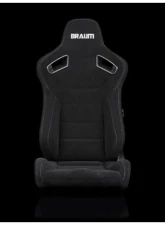 Braum Racing Elite Series Sport Reclinable Seats Black Jacquard|Grey Stitching (Pair)                                     - BRR1-BFGS - Image 2