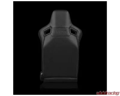 Braum Racing Elite Series Sport Reclinable Seats Black Jacquard|Grey Stitching (Pair) - BRR1-BFGS