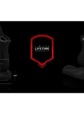 Braum Racing Elite Series Sport Reclinable Seats Black Jacquard|Grey Stitching (Pair)                                     - BRR1-BFGS - Image 4