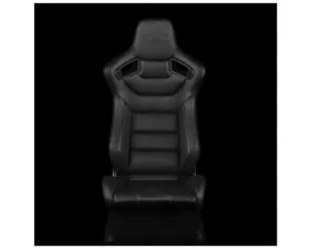 Braum Racing Elite Fixed Back Bucket Seat Black Leatherette (Each)