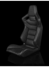 Braum Racing Elite Fixed Back Bucket Seat Black Leatherette (Each)                                     - BRR1-BKFB - Image 3