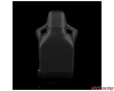 Braum Racing Elite-R Series Sport Reclinable Seats Black|Red Cloth (Pair) - BRR1R-BFRD