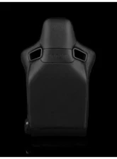 Braum Racing Elite-R Series Sport Reclinable Seats Black Cloth|White Trim (Pair)                                     - BRR1R-BFWP - Image 4