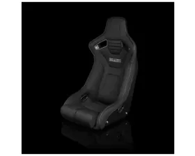 Braum Racing Elite-R Fixed Back Bucket Seat Black Cloth|Black Trim (Each)