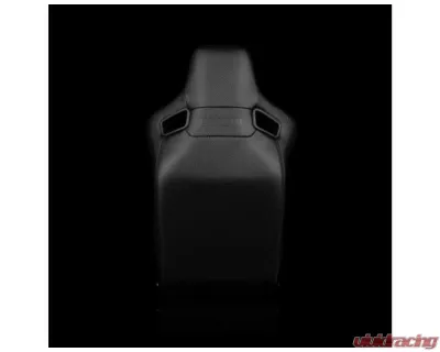 Braum Racing Elite-R Fixed Back Bucket Seat Black Cloth|Black Trim (Each) - BRR1R-BKBS
