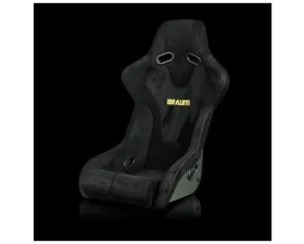 Braum Racing Falcon-R Series Fixed Back Bucket FRP Composite Seat Black Alcantara|Carbon Kevlar Composite (Each)