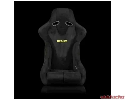 Braum Racing Falcon-R Series Fixed Back Bucket FRP Composite Seat Black Alcantara|Carbon Kevlar Composite (Each) - BRR9-BSCK