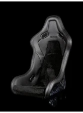 Braum Racing Falcon-S Series Fixed Back Bucket FRP Composite Seat Black Leatherette|Alcantara Inserts|Carbon Forge Composite (Each)                                     - BRR9S-BKCR - Image 7
