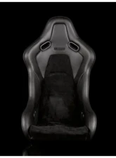 Braum Racing Falcon-S Series Fixed Back Bucket FRP Composite Seat Black Leatherette|Alcantara Inserts|Carbon Forge Composite (Each)                                     - BRR9S-BKCR - Image 2